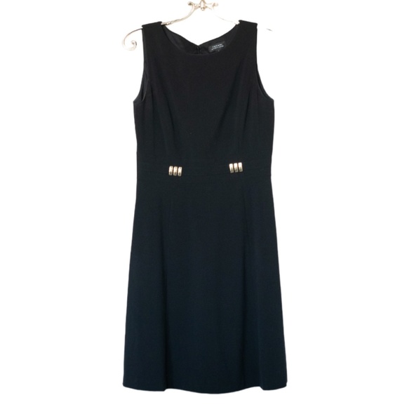 Tahari Black Lined Sleeveless Sheath Dress Size 4 - Picture 1 of 8